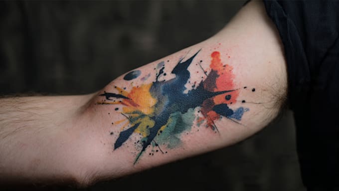 custom an abstract black tattoo design