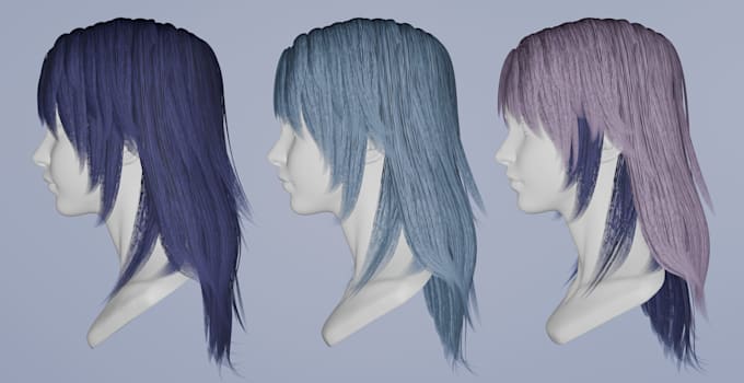 create custom stylized hair cards for games
