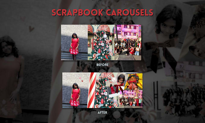 create aesthetic scrapbook style instagram carousel posts