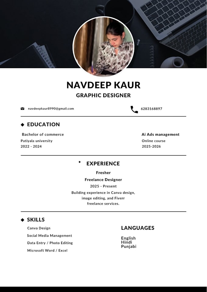 create professional resume using ai and canva