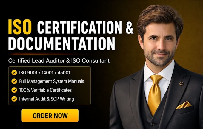 provide iso 9001, iso 14001, and iso 45001 certification and documentation