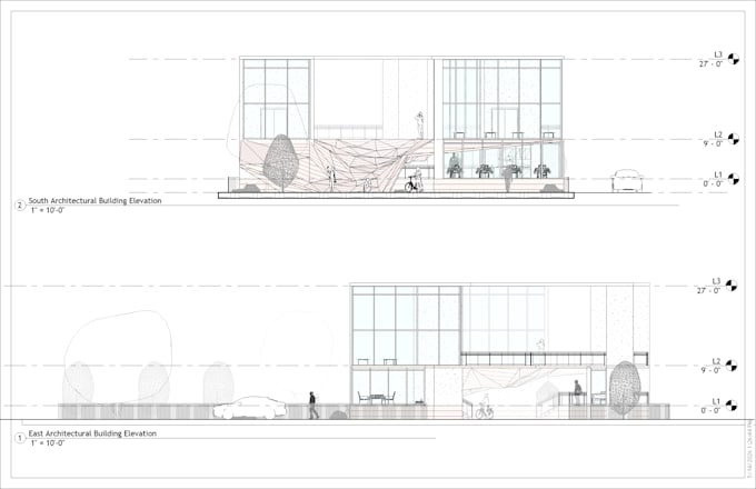 design architectural floor plans and produce bim model
