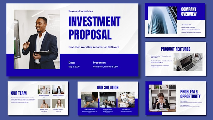 edit executive powerpoint presentation branded business pitch deck canva slides