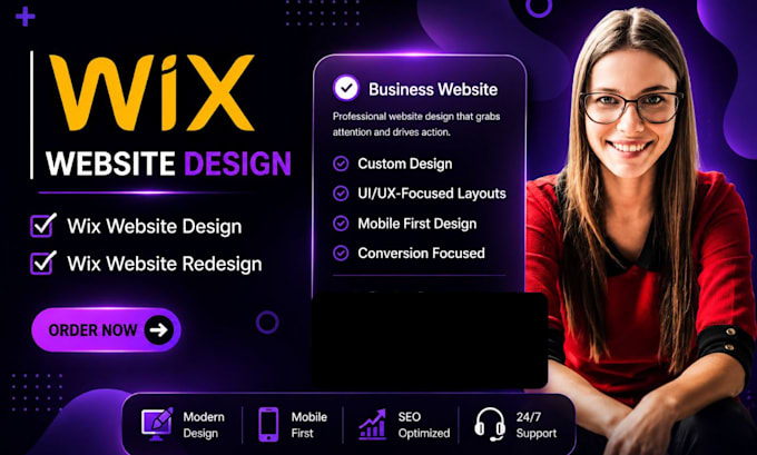 design wix website, redesign wix website, wix studio website