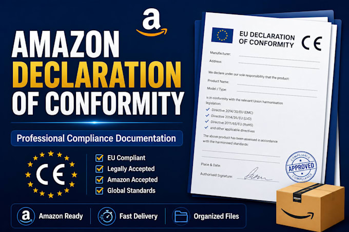 prepare amazon declaration of conformity and compliance documents