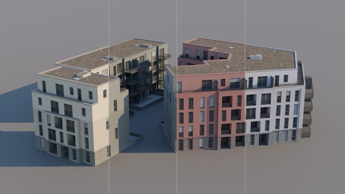 do architectural design, architectural construction, realistic 3d rendering