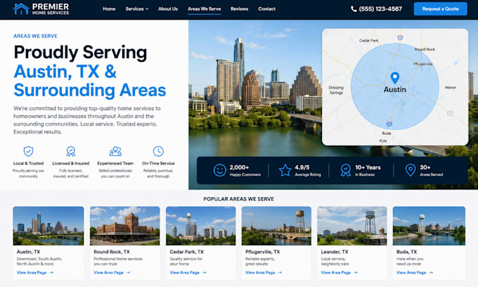 make a new website area page for local seo, google maps, apple maps