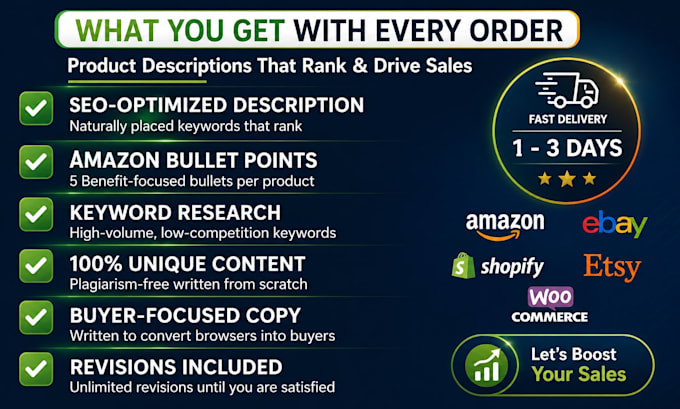 write SEO amazon product listings that sell
