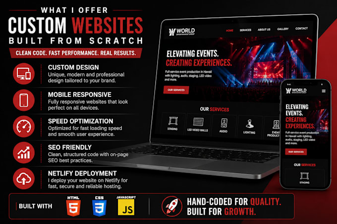 build a custom responsive website