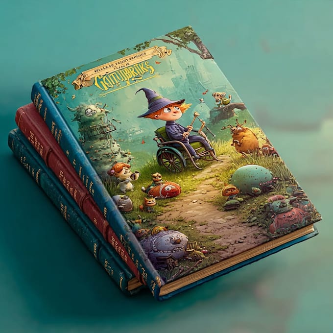 create an amazing cartoon book cover design