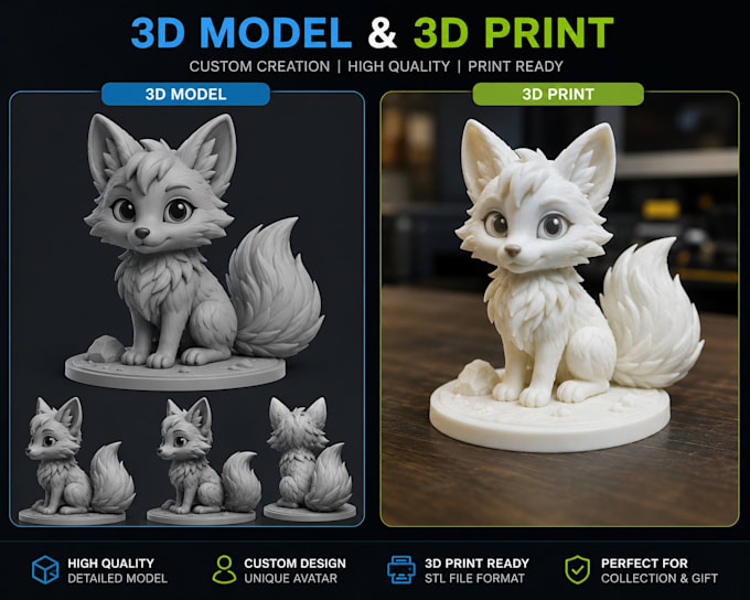 create custom 3d models and stl files for 3d printing