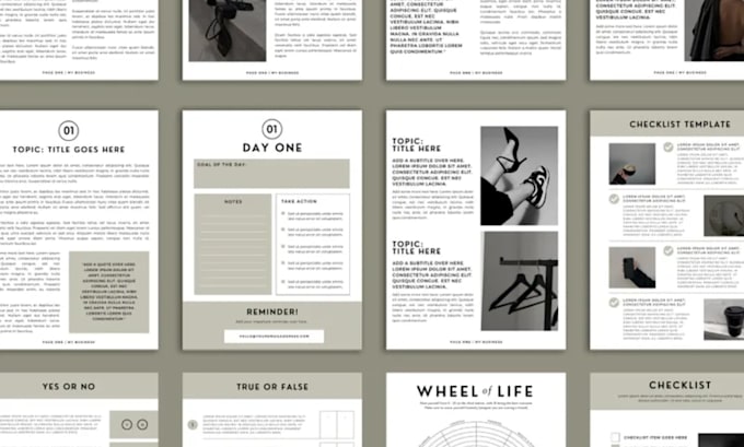 hyperlinked luxury editorial canva workbook and digital planner