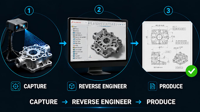 reverse engineer your 3d scan to parametric cad with editable history