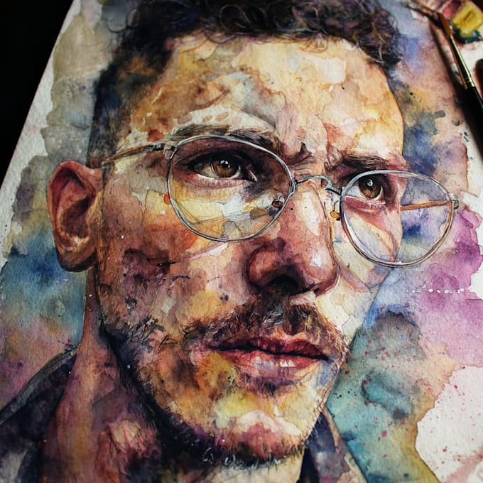 make a family portrait watercolor portrait