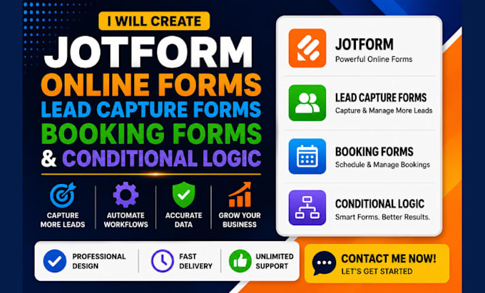 create jotform online forms lead capture forms booking forms conditional logic