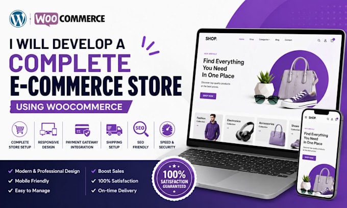 develop a complete e commerce store using woo commerce