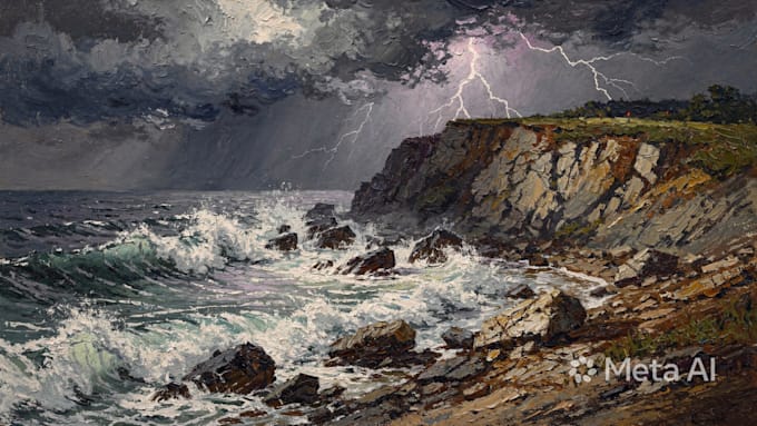 paint a real oil painting on canvas