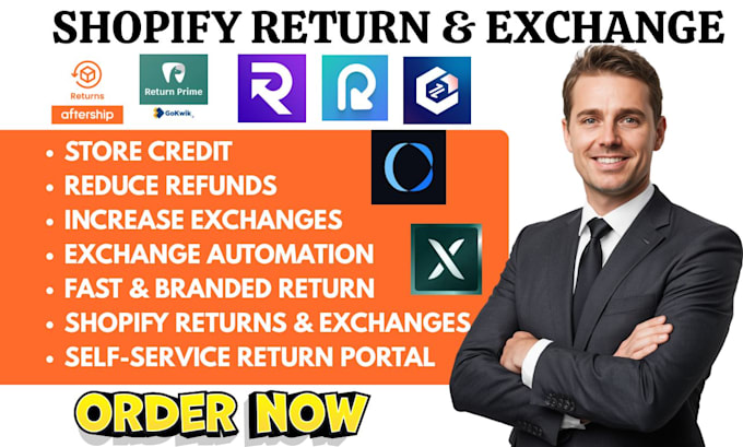 shopify return and exchange return prime yanet aftership parcelwill returngo