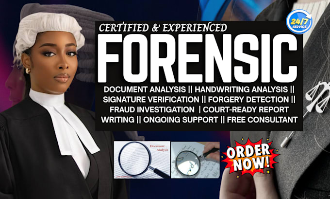 do forensic document and handwriting analysis, signature analysis,report writing