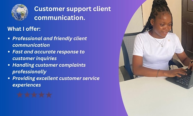 handle customer support, client communication professionally