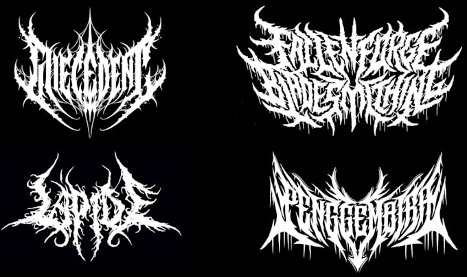 draw a death metal logo for your brand
