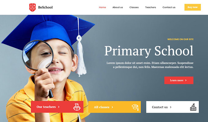 build website for your online school, elearning on wordpress
