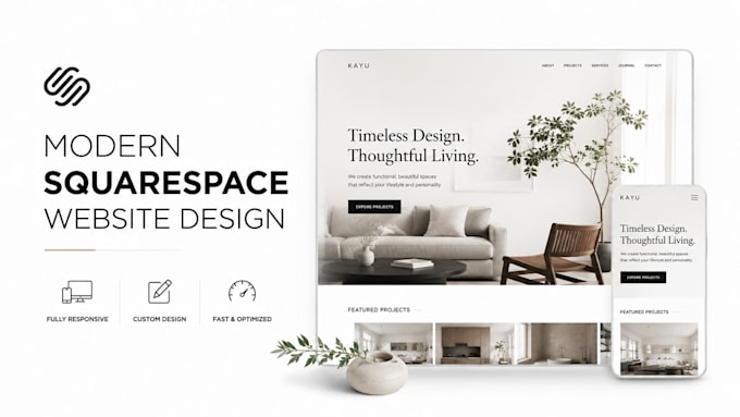 build modern squarespace website design, squarespace website development