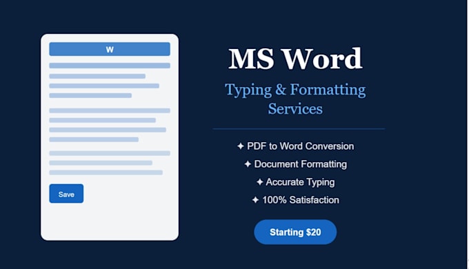 do fast and accurate data entry and ms word typing
