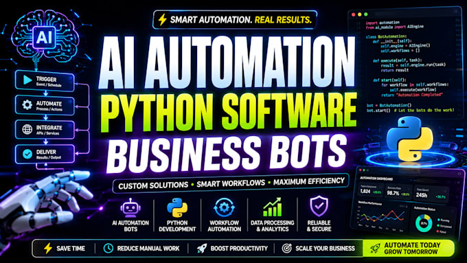 develop quebec automation bots, ai software and python automation