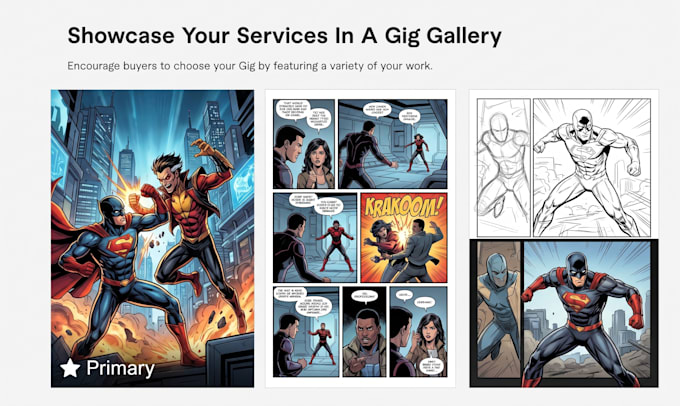 draw comic book illustration and graphic novel page