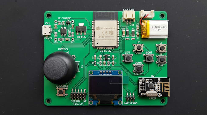 design pcb for DIY gaming systems, wireless controllers and remote sensor links