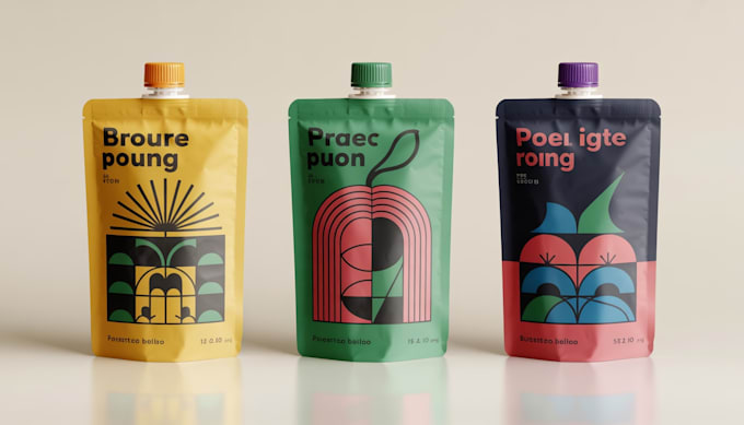 design creative box, pouch and label packaging design