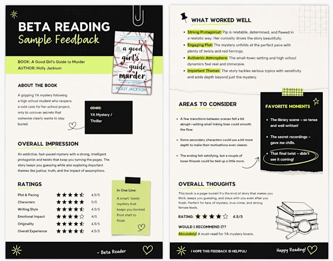 beta read your story and give reader insights