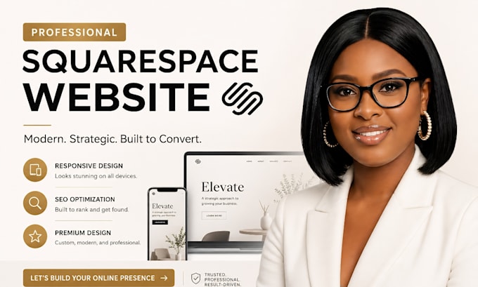 build modern squarespace website design or redesign squarespace website