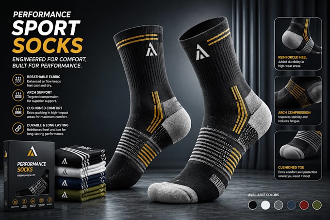 do 3d product design for socks gloves caps textile fabric cgi mockups