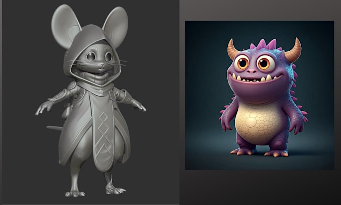 design cute 3d characters and toy models