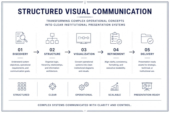 create institutional grade workflow diagrams and executive visual systems