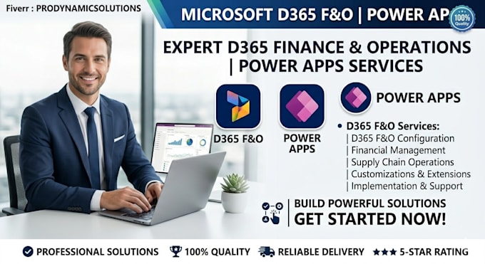 provide microsoft d365 finance and operations development and power apps