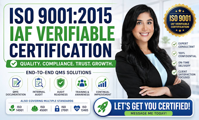 facilitate iso 9001 certification, qms documentation, internal audit