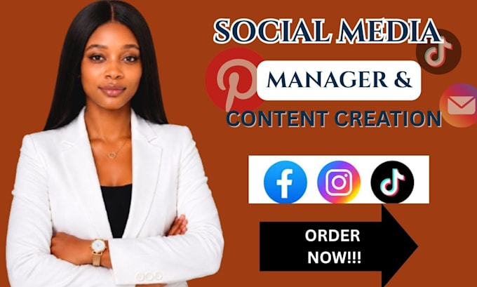 be your social media marketing manager, social media manager content creator
