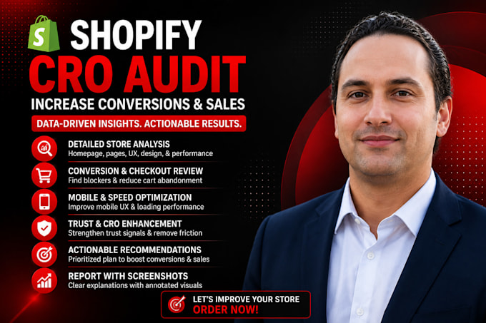 complete shopify store audit shopify SEO audit cro analysis