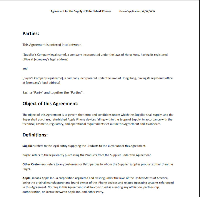 draft professional b2b agreements