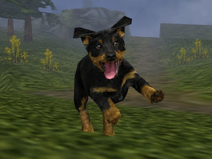 create a pet portrait in retro n64 ps1 videogame style