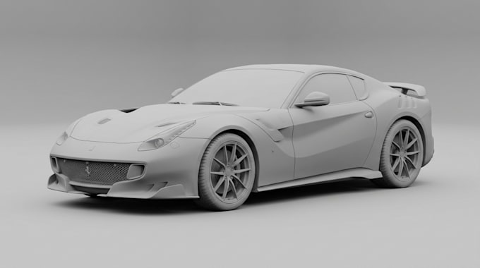 create 3d car model, vehicle modeling, realistic car design and rendering