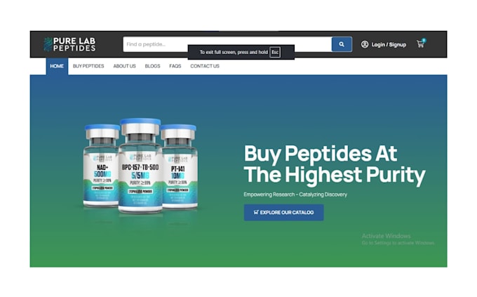 build peptide store, peptide website, research peptide, supplement website