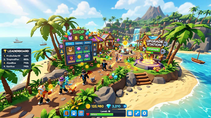 develop full roblox game, roblox character, game development, roblox ui