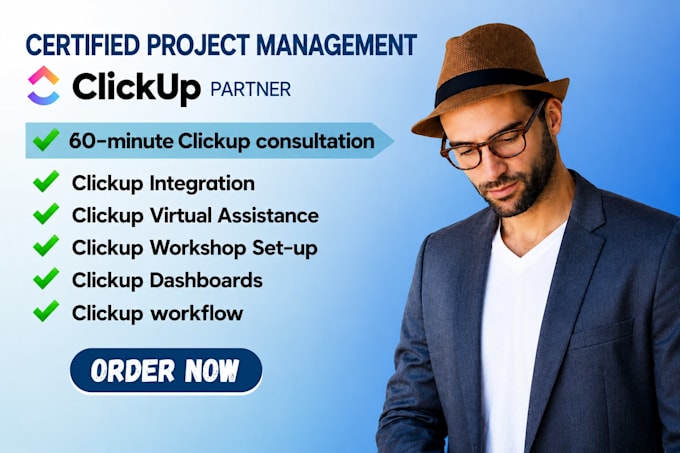 be your clickup consultant, clickup project management and workflow automation