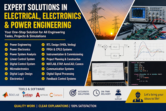 perform tasks linked to electrical and electronics engineering