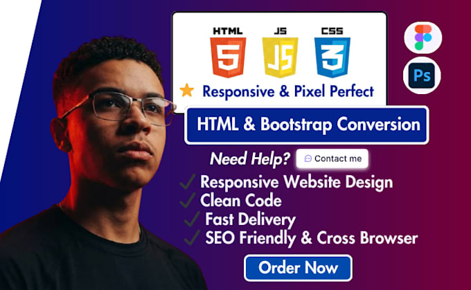 convert figma to html figma to react, psd to html bootstrap tailwind css website