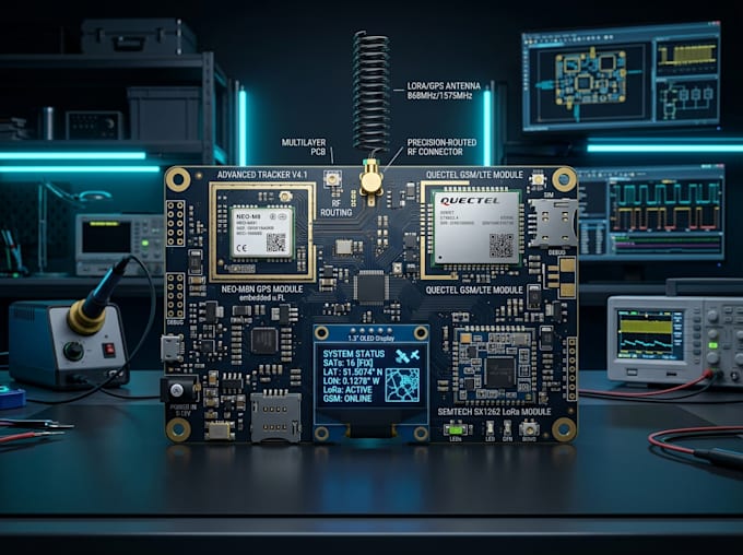 create multilayer long range gps tracking pcb system